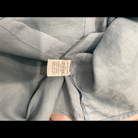 Calvin Klein XS blue linen blouse - Picture 7 of 8